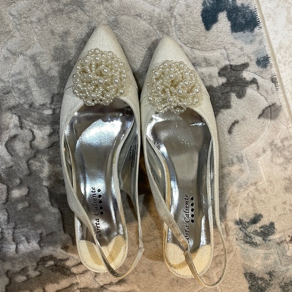 Chaussures à talon ouvert Escarpins slingback à bride cuir végétal brun